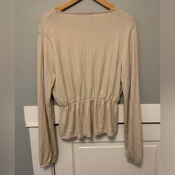 Ribbed Knit Surplice Top - Picture 10 of 10